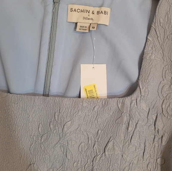 🤑SOLD🤑Sachin & Babi  Ariel Square Neck Long Puff Sleeve Dress - Picture 7 of 10